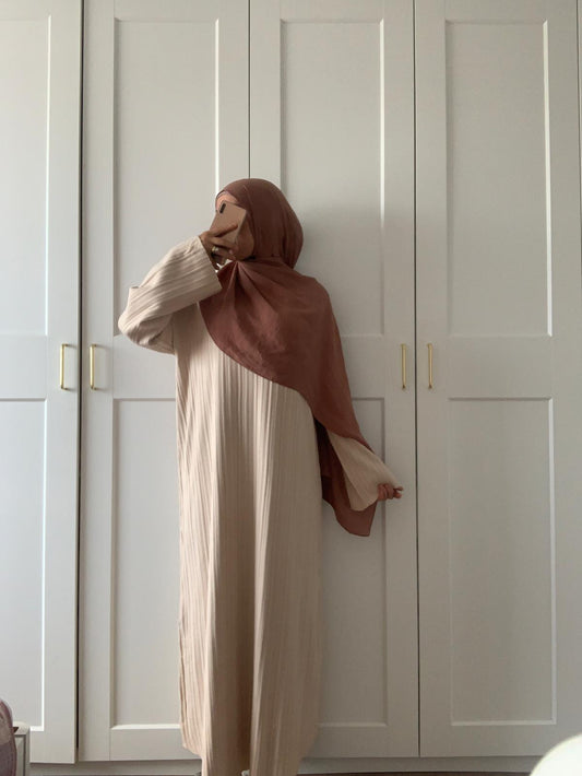 NEU! Strickkleid/Abaya AMIRA Beige