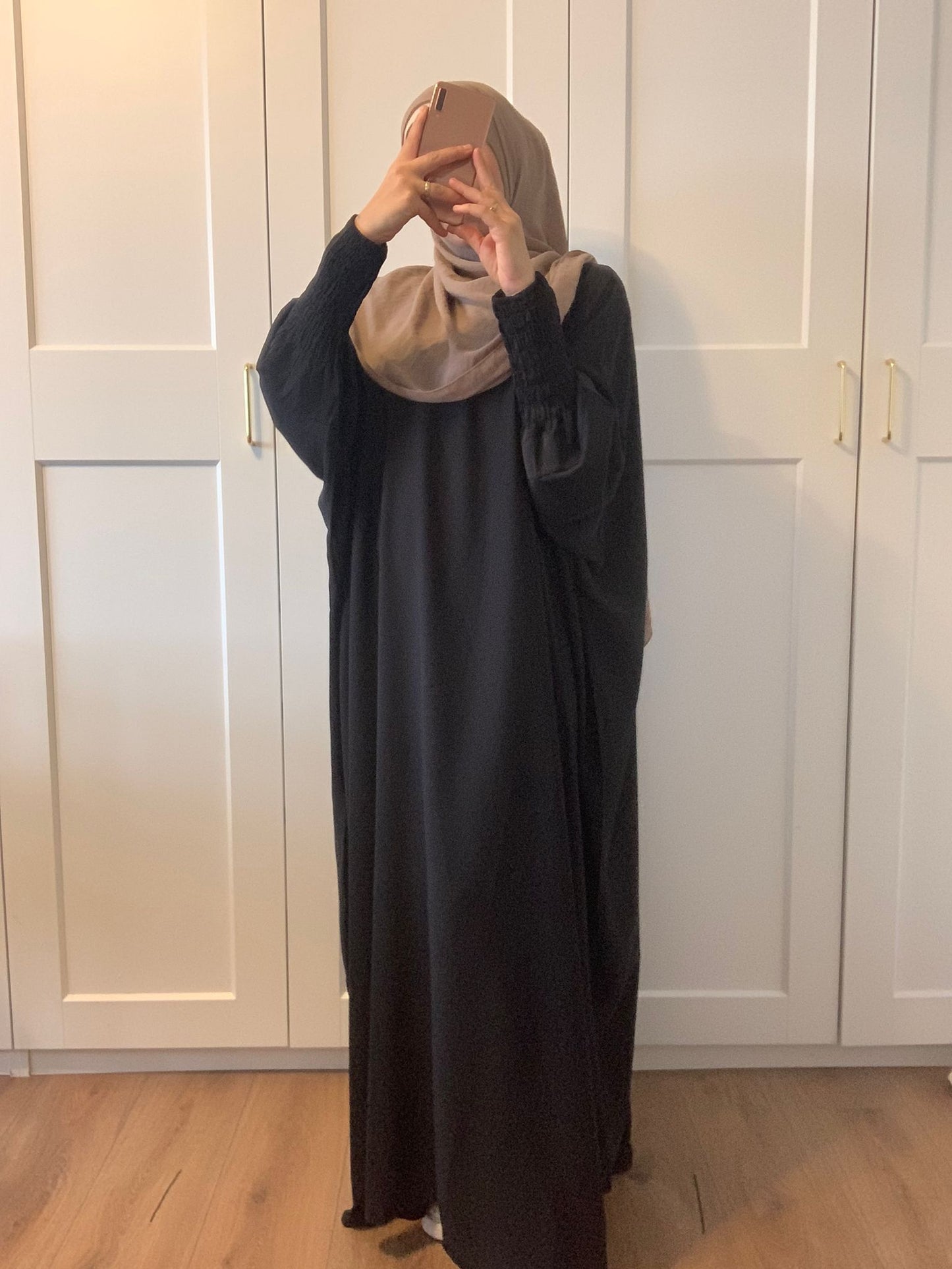 Abaya YASMINA - Schwarz - Medinaseide