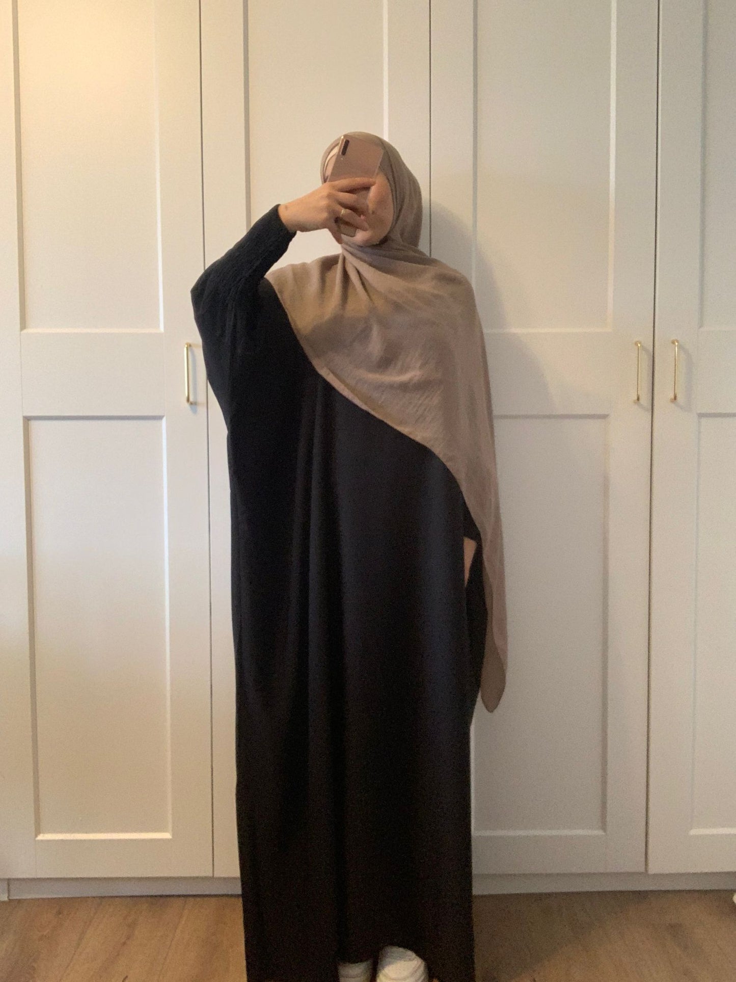 Abaya YASMINA - Schwarz - Medinaseide