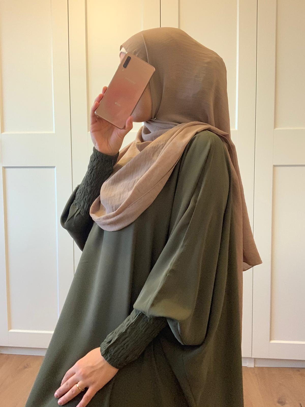 Abaya YASMINA - Kaki Grün - Medinaseide