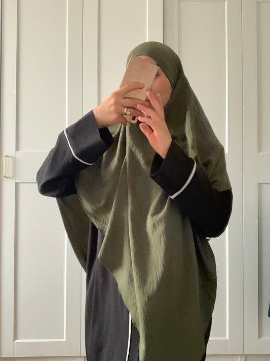 NEU! Khimar NADJA - Jazz, einlagig - Kaki-Grün