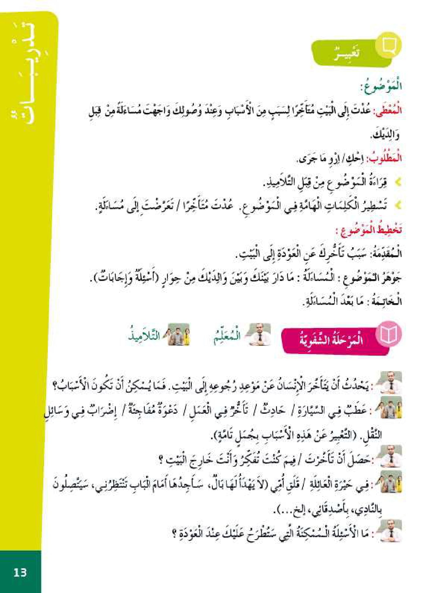 سلسلة الأمل المستوى السادس قراءة و تعبير مع التمارين