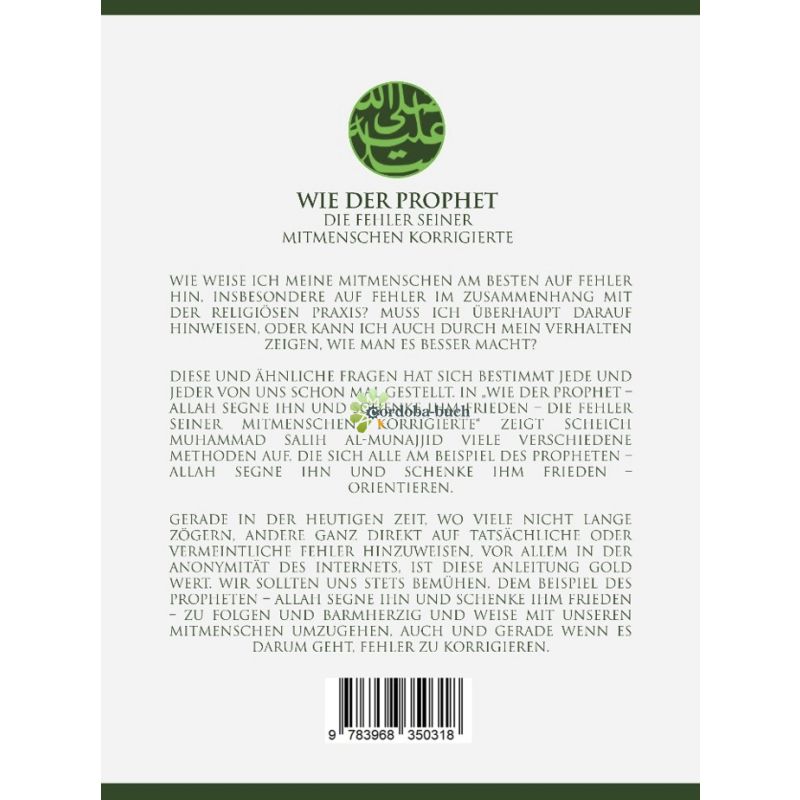 Wie der Prophet s.s. die Fehler seiner Mitmenschen korrigierte