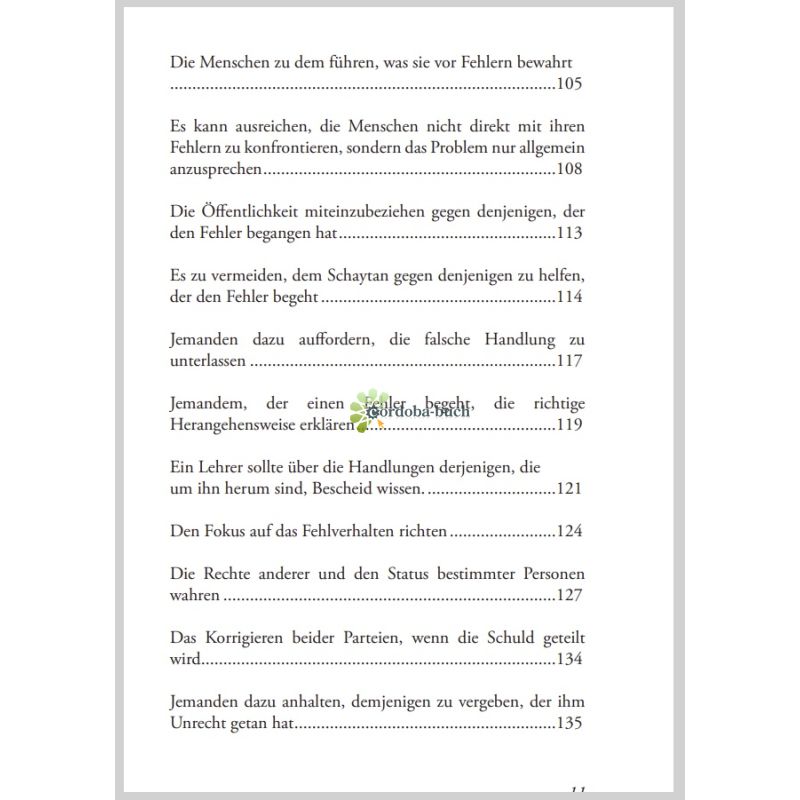 Wie der Prophet s.s. die Fehler seiner Mitmenschen korrigierte