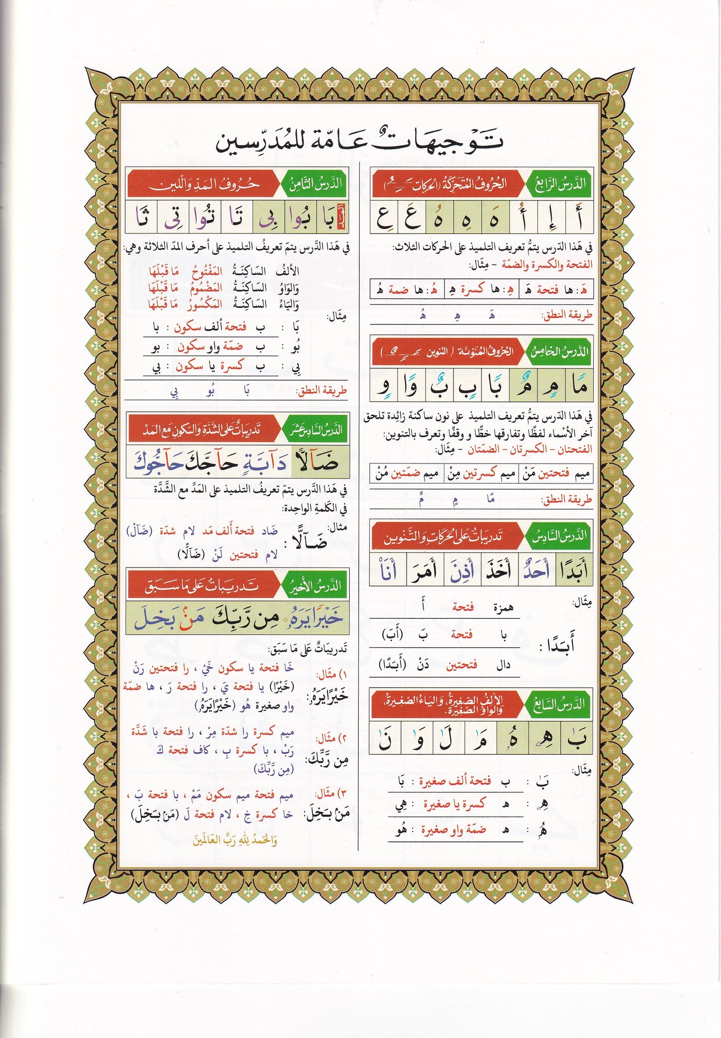 جزء عم مع سورة الفاتحة لتعليم المبتدئين