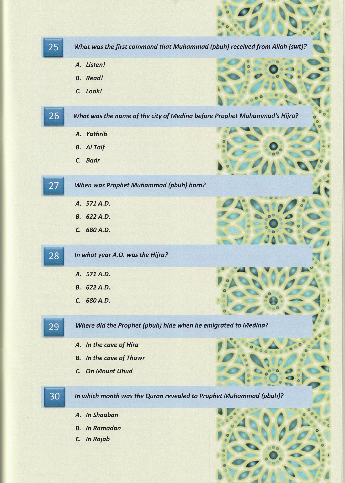 100 Questions about Prophet Muhammad s.s.